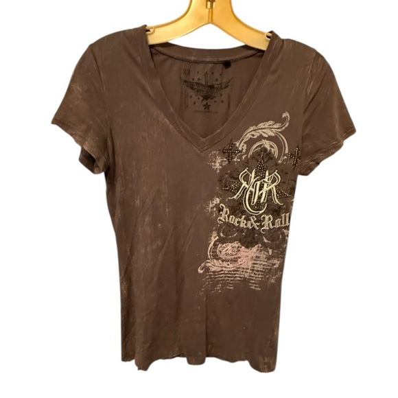 Rock & Roll Cowgirl Tops - Rock & Roll Cowgirl Embroidered Shirt